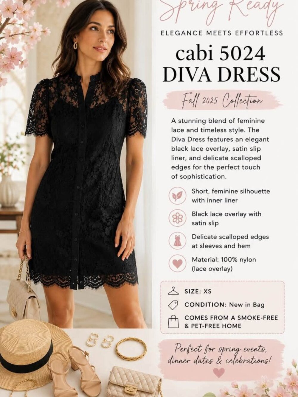 NWT | Cabi 5024 New Arrival Diva Dress